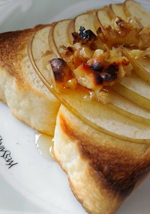 林檎のスライス蜜トースト-レシピのメイン写真
