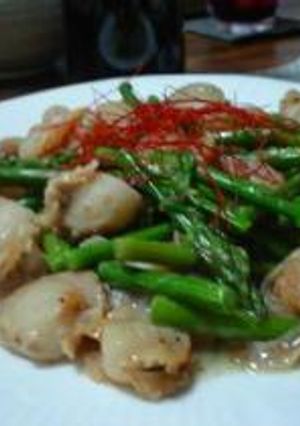 帆立とアスパラの炒め物-レシピのメイン写真