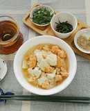 サーモンと豆腐のふんわりだし茶漬け