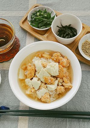 サーモンと豆腐のふんわりだし茶漬け-レシピのメイン写真