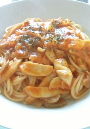 エリンギのトマトクリームパスタ-レシピのメイン写真