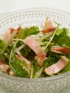 水菜とベーコンのサラダ☆-レシピのメイン写真