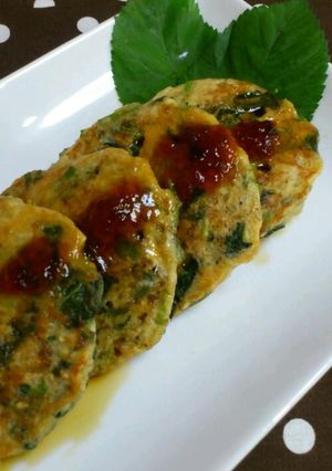 栄養満点＊モロヘイヤとオクラの長芋焼き-レシピのメイン写真