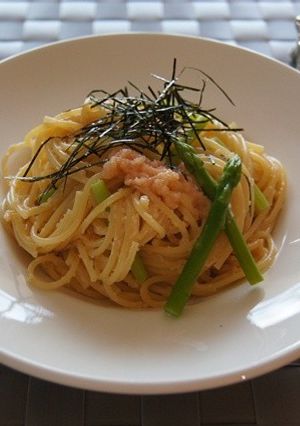 アスパラとタラコのスパゲッティ-レシピのメイン写真