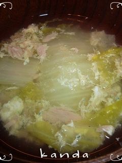 簡単!ツナと白菜を入れるだけスープ-レシピのメイン写真
