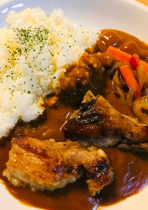 レトルト●豚スペアリブステーキのカレー-レシピのメイン写真