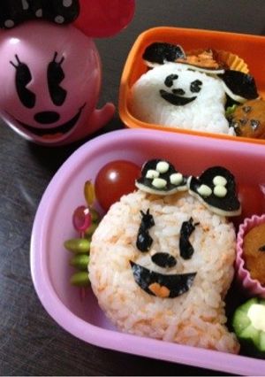 ハロウィン★簡単キャラ弁♬おばけミニー-レシピのメイン写真