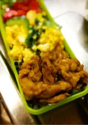 お弁当に★豚コマのカレーソース炒め-レシピのメイン写真