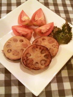 れんこんのひき肉はさみ焼き-レシピのメイン写真
