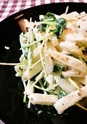 梨と貝割れ大根のサラダ-レシピのメイン写真