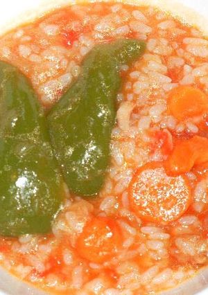 チキンのトマト煮の残りで雑炊-レシピのメイン写真