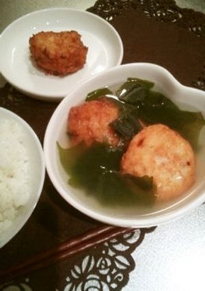 ふわﾌﾟﾘ豆腐とわかめｽｰﾌﾟ-レシピのメイン写真