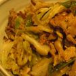 キャベツと豚肉と卵の塩昆布炒め