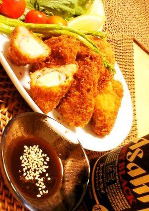 *チーズが出にくい肉巻きチーズフライ*-レシピのメイン写真