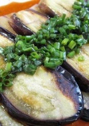 5分で簡単　焼きナスのねぎポン酢がげ-レシピのメイン写真
