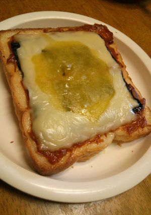やってみて!! なめ茸チーズトースト-レシピのメイン写真