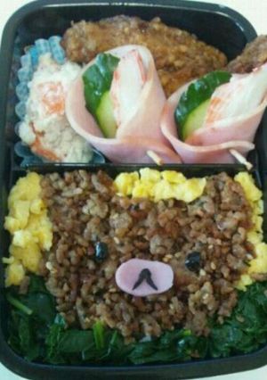リラックマ三色弁当♪-レシピのメイン写真