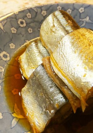 旬♪圧力鍋で骨も柔らか～秋刀魚の梅煮☆-レシピのメイン写真