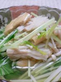 水菜と油揚げの煮びたし-レシピのメイン写真