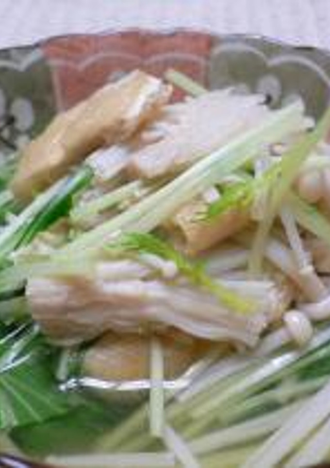 水菜と油揚げの煮びたし-レシピのメイン写真