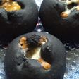 ☆竹炭入り黒チーズパン☆ハロウィン風?