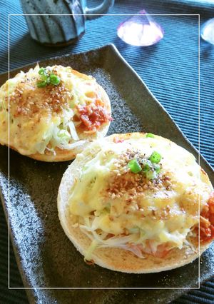 キムチとキャベツのトースト-レシピのメイン写真