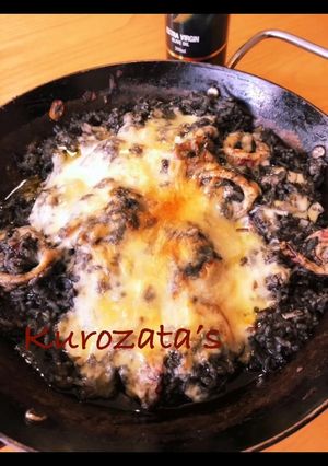 こんがりチーズのイカ墨リゾット-レシピのメイン写真