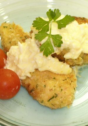 鮭のハーブパン粉焼き♡タルタルのせ-レシピのメイン写真