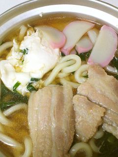 めんつゆで豚肉の鍋焼きうどん-レシピのメイン写真