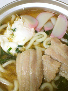 めんつゆで豚肉の鍋焼きうどん-レシピのメイン写真