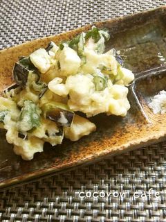 茄子と蓮根と大葉のかき揚げ-レシピのメイン写真