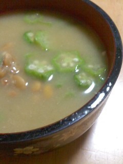 ねばねばオクラと納豆味噌汁-レシピのメイン写真