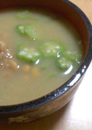 ねばねばオクラと納豆味噌汁-レシピのメイン写真