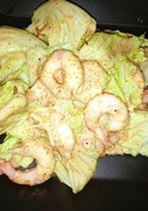 簡単プチプチ海老卵とレタスエビマヨサラダ-レシピのメイン写真