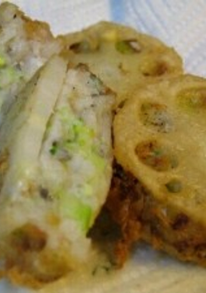 れんこんのアナゴはさみ揚げ-レシピのメイン写真