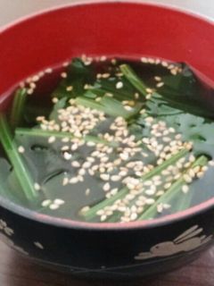 ほうれん草とわかめのスープ-レシピのメイン写真