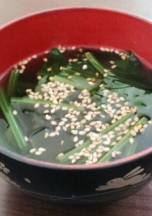 ほうれん草とわかめのスープ-レシピのメイン写真