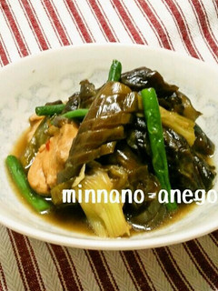 超簡単!なすびと鶏肉の煮物-レシピのメイン写真