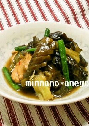 超簡単!なすびと鶏肉の煮物-レシピのメイン写真