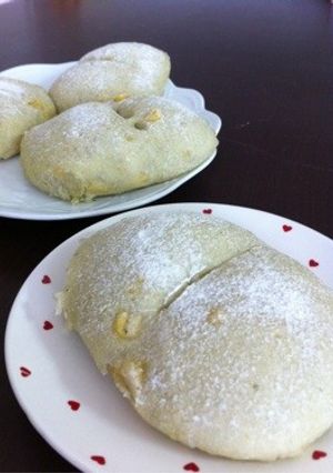 わが家の白パン☆コーン&バジル-レシピのメイン写真