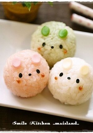 お月見うさぎちゃん団子おにぎり＊キャラ弁-レシピのメイン写真