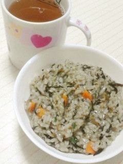 海苔の佃煮とひじきのお粥-レシピのメイン写真