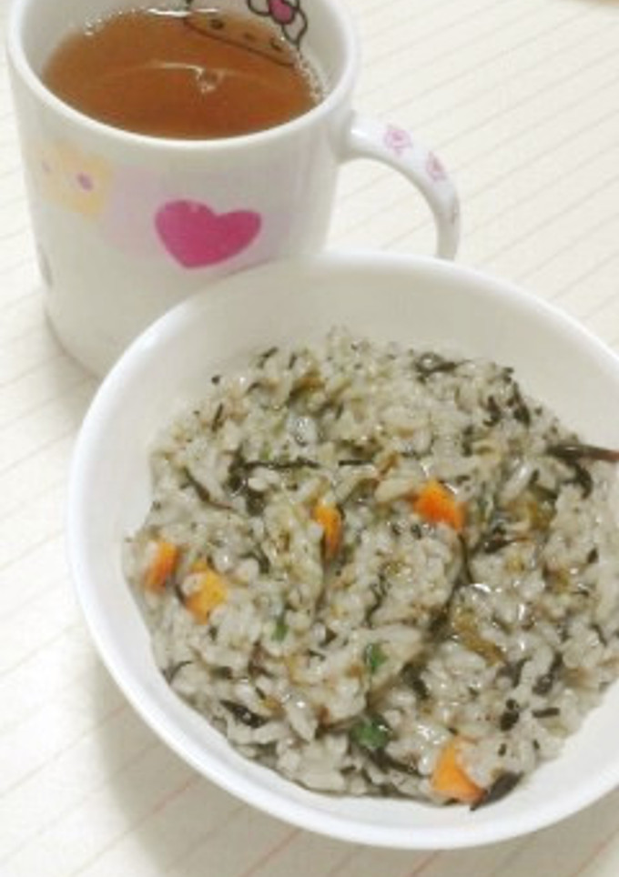海苔の佃煮とひじきのお粥-レシピのメイン写真