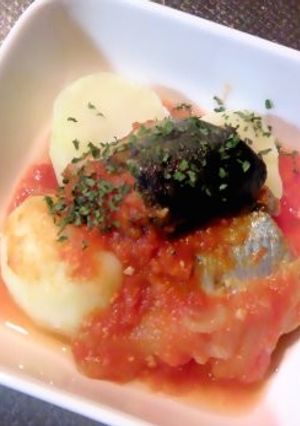 さんまの塩麹トマト煮-レシピのメイン写真