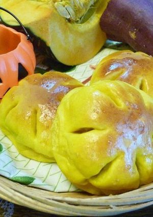 HBで　気分はハロウィンかぼちゃパン-レシピのメイン写真