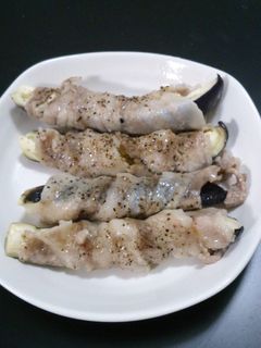 簡単!レンジでナスの豚肉巻き-レシピのメイン写真