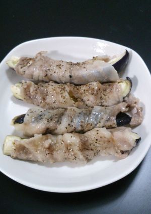 簡単！レンジでナスの豚肉巻き-レシピのメイン写真