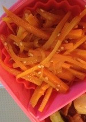 お弁当に！レンジでニンジンナムル-レシピのメイン写真