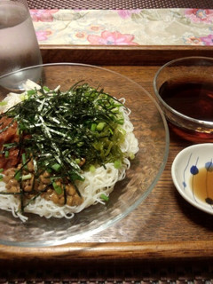 まだまだ暑い!さっぱりねばねばそうめん-レシピのメイン写真