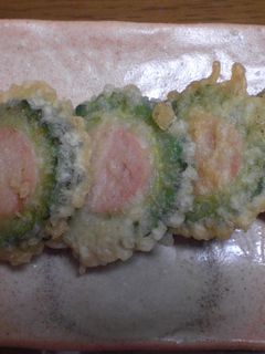 ゴーヤのてんぷら~ソーセージ入り~-レシピのメイン写真